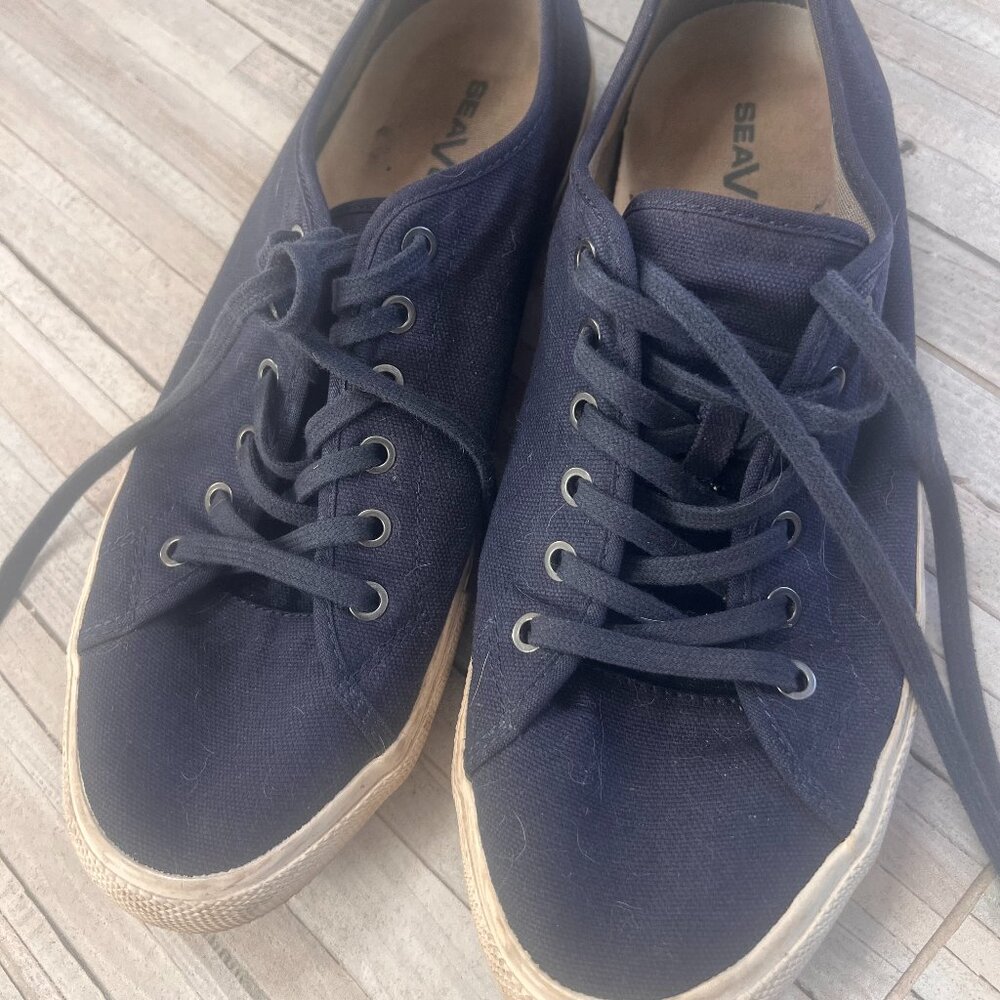 SeaVees Navy Canvas Sneaker - 11